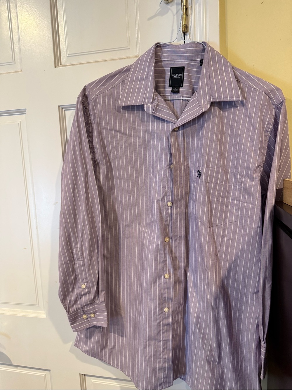 U.S. Polo Assn. Lavender and White Pinstripe Dress Shirt